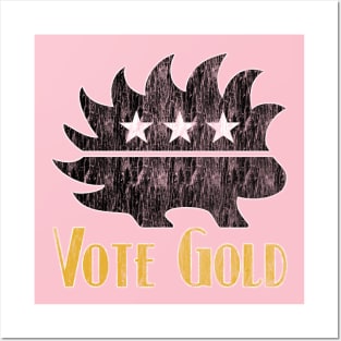 Libertarian Party Porcupine Vote Gold Posters and Art